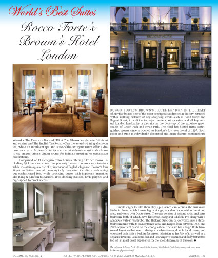 Rocco Forte's Brown's Hotel London